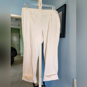 Lane Bryant white crop dress pants